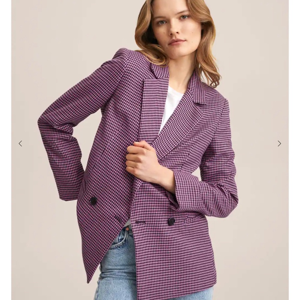 Mango houndstooth blazer